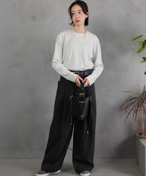 DRAW（ドロー）の「DRAW(ドロー) /ベルテッド バケット バッグ スモール（ショルダーバッグ・レディース・ブラック系/ブラック系1・FREE）」の10枚目の写真