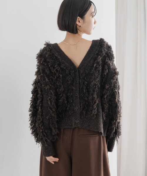 セール】ラメフリンジ2WAYカーディガン 583264（カーディガン/ボレロ