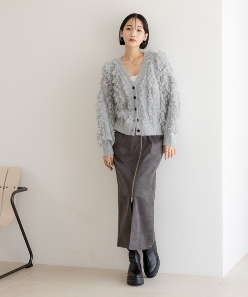 LOWRYS FARM(ローリーズファーム)の「ラメフリンジ2WAYカーディガン 583264(カーディガン/ボレロ・レディース・ブラック/ベージュ/グレー/ブラウン・FREE)」の10枚目の写真