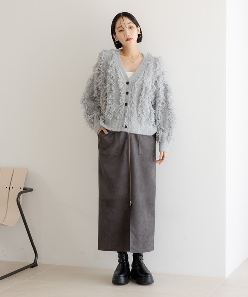 ラメフリンジ2WAYカーディガン 583264（カーディガン/ボレロ）｜LOWRYS