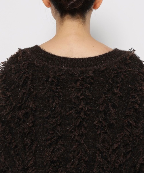 セール】ラメフリンジ2WAYカーディガン 583264（カーディガン/ボレロ