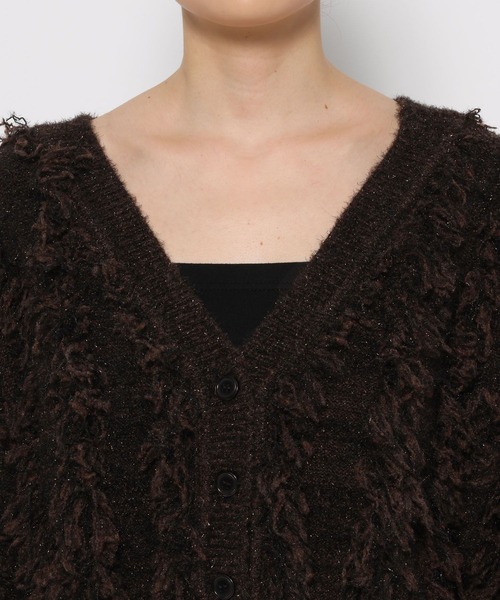 LOWRYS FARM(ローリーズファーム)の「ラメフリンジ2WAYカーディガン 583264(カーディガン/ボレロ・レディース・ブラック/ベージュ/グレー/ブラウン・FREE)」の19枚目の写真
