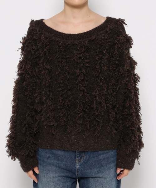 LOWRYS FARM(ローリーズファーム)の「ラメフリンジ2WAYカーディガン 583264(カーディガン/ボレロ・レディース・ブラック/ベージュ/グレー/ブラウン・FREE)」の22枚目の写真