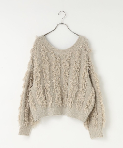 セール】ラメフリンジ2WAYカーディガン 583264（カーディガン/ボレロ