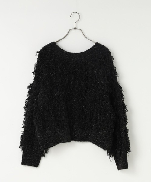 セール】ラメフリンジ2WAYカーディガン 583264（カーディガン/ボレロ