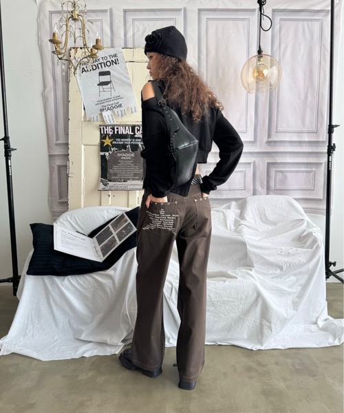 SHAGGIE（シャギー）の「アイレットルーズバギーパンツ（その他パンツ・レディース・グレー/ブラウン・SMALL/MEDIUM）」の19枚目の写真