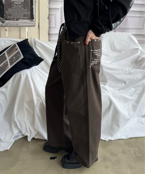 SHAGGIE（シャギー）の「アイレットルーズバギーパンツ（その他パンツ・レディース・グレー/ブラウン・SMALL/MEDIUM）」の15枚目の写真