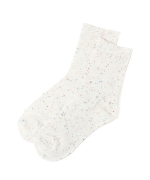 BAYFLOW（ベイフロー）の「カラーネップMIXソックス（ソックス/靴下・レディース・ピンク/サックスブルー/オフホワイト/グレー・FREE）」の2枚目の写真