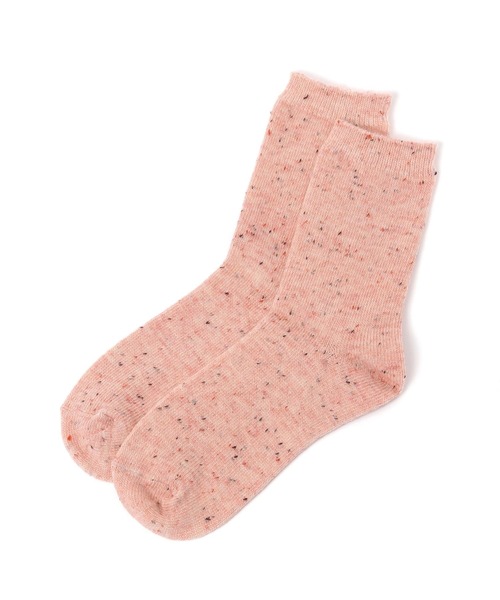 BAYFLOW（ベイフロー）の「カラーネップMIXソックス（ソックス/靴下・レディース・ピンク/サックスブルー/オフホワイト/グレー・FREE）」の4枚目の写真