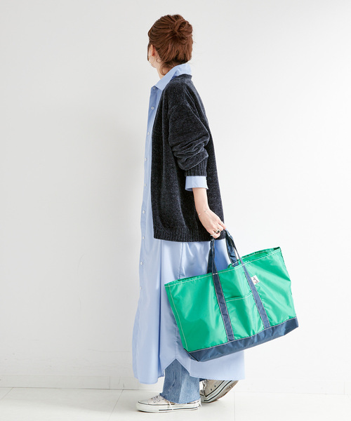 B.C STOCK(ベーセーストック)の「《2点セット》モールニット&シャツワンピースセット(ワンピース・レディース・グレー/レッド/ブルー・FREE)」の9枚目の写真