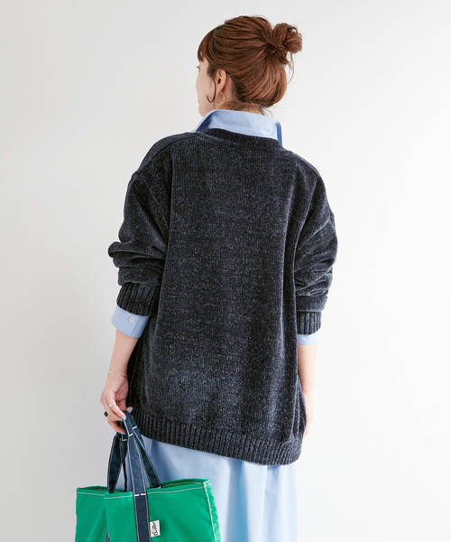 B.C STOCK(ベーセーストック)の「《2点セット》モールニット&シャツワンピースセット(ワンピース・レディース・グレー/レッド/ブルー・FREE)」の13枚目の写真