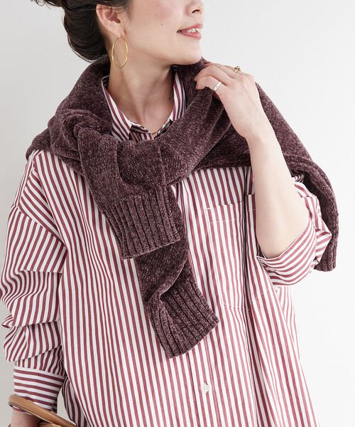 B.C STOCK(ベーセーストック)の「《2点セット》モールニット&シャツワンピースセット(ワンピース・レディース・グレー/レッド/ブルー・FREE)」の17枚目の写真