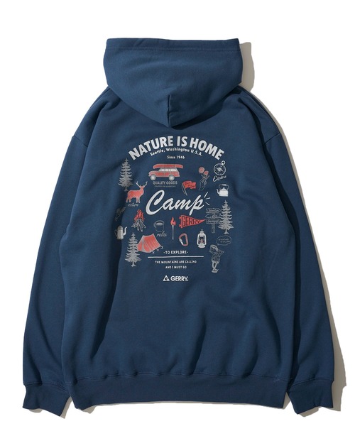 GERRY(ジェリー)の「【GERRY】裏起毛バックプリント&刺繍 プルオーバーパーカー / スウェットパーカー(パーカー・メンズ・ホワイト/ブラック/ネイビー/アッシュグレー/ブラウン・X-LARGE/LARGE/MEDIUM)」の15枚目の写真