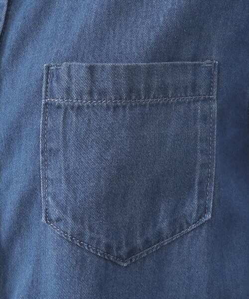 OPAQUE.CLIP（オペークドットクリップ）の「セルロース混デニムボウタイブラウス【洗濯機洗い可】（シャツ/ブラウス・レディース・ネイビー/ブルー・42/40/38）」の14枚目の写真