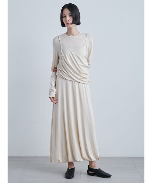 MIESROHE ミースロエ ベロアアメスリレイヤードワンピース MIESROHE ミースロエ ベロアアメスリレイヤードワンピース