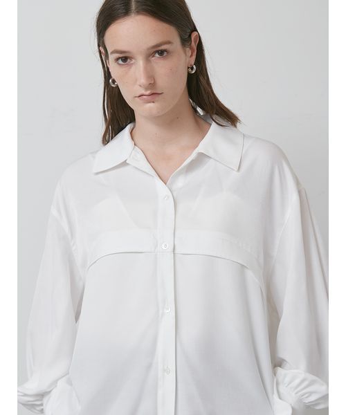 styling/（スタイリング）の「オフショルダー2WAYシャツ（シャツ/ブラウス・レディース・ホワイト/ネイビー/ラベンダー・F）」の8枚目の写真