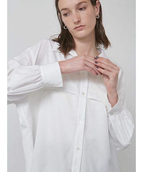 styling/（スタイリング）の「オフショルダー2WAYシャツ（シャツ/ブラウス・レディース・ホワイト/ネイビー/ラベンダー・F）」の9枚目の写真