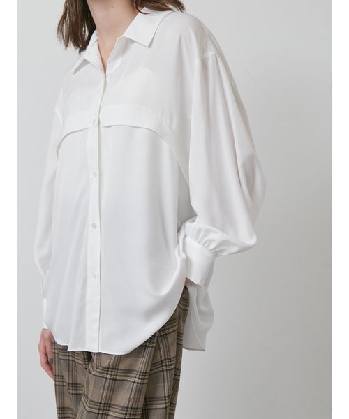 styling/（スタイリング）の「オフショルダー2WAYシャツ（シャツ/ブラウス・レディース・ホワイト/ネイビー/ラベンダー・F）」の10枚目の写真