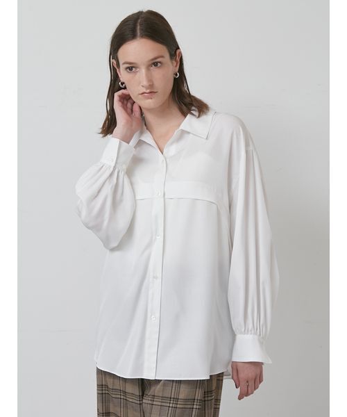 styling/（スタイリング）の「オフショルダー2WAYシャツ（シャツ/ブラウス・レディース・ホワイト/ネイビー/ラベンダー・F）」の11枚目の写真