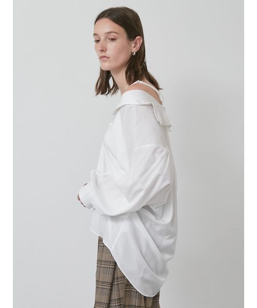 styling/（スタイリング）の「オフショルダー2WAYシャツ（シャツ/ブラウス・レディース・ホワイト/ネイビー/ラベンダー・F）」の13枚目の写真