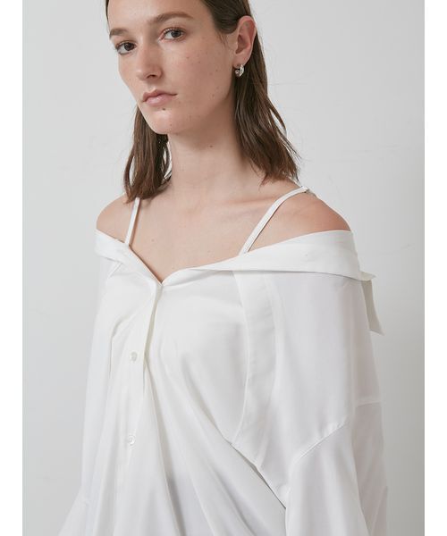 styling/（スタイリング）の「オフショルダー2WAYシャツ（シャツ/ブラウス・レディース・ホワイト/ネイビー/ラベンダー・F）」の14枚目の写真