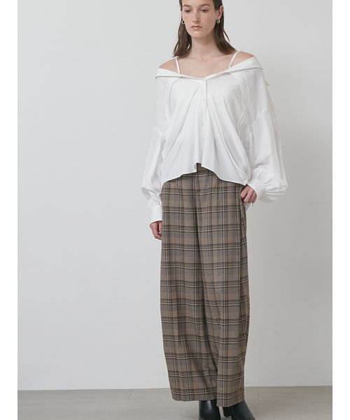 styling/（スタイリング）の「オフショルダー2WAYシャツ（シャツ/ブラウス・レディース・ホワイト/ネイビー/ラベンダー・F）」の15枚目の写真