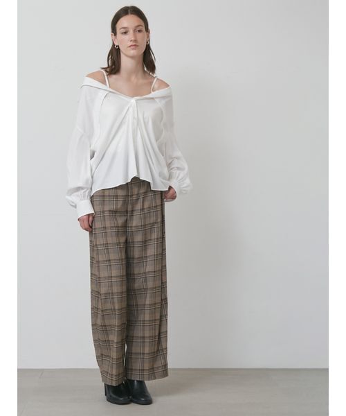 styling/（スタイリング）の「オフショルダー2WAYシャツ（シャツ/ブラウス・レディース・ホワイト/ネイビー/ラベンダー・F）」の16枚目の写真