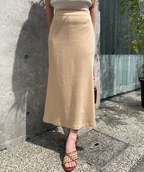 STRATA（エストラータ）の「ストライプツイストテレコタイトスカート 【低身長・小柄女性】（スカート・レディース・オレンジ・SHORT/REGULAR）」の9枚目の写真
