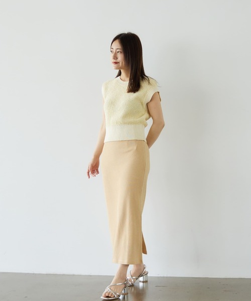 STRATA(エストラータ)の「ストライプツイストテレコタイトスカート 【低身長・小柄女性】(スカート・レディース・オレンジ・SHORT/REGULAR)」の11枚目の写真