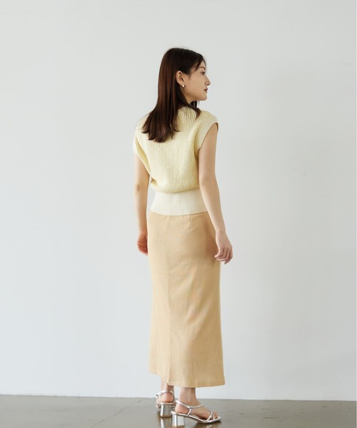 STRATA(エストラータ)の「ストライプツイストテレコタイトスカート 【低身長・小柄女性】(スカート・レディース・オレンジ・SHORT/REGULAR)」の12枚目の写真