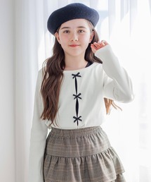 coca（coca）（コカ）の「キッズ　リブカーデレイヤード長袖Tシャツ（Tシャツ/カットソー・キッズ）」