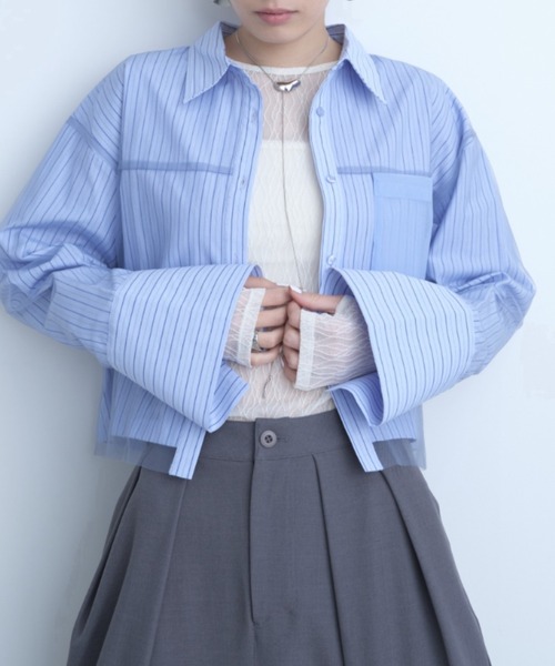 AIC.(エーアイシー)の「ウェーブ模様レーストップス(その他トップス・レディース・ブラック/オフホワイト/ダークパープル・FREE)」の11枚目の写真