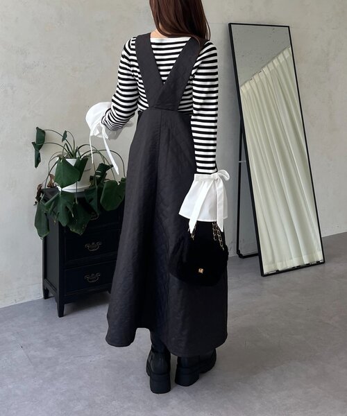 prose verse（プロズヴェール）の「ポケットパールキルティングジャンパースカート（ジャンパースカート・レディース・ブラック・LARGE/MEDIUM/PL/PM）」の10枚目の写真