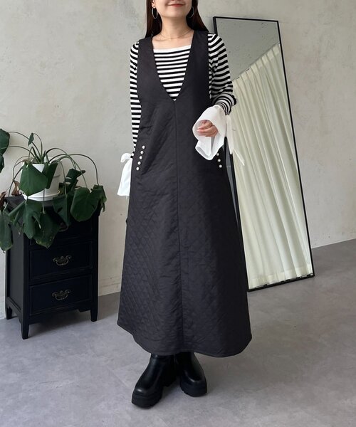 セール】ポケットパールキルティングジャンパースカート（ジャンパー