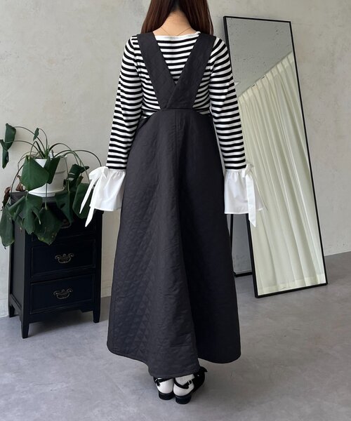 prose verse（プロズヴェール）の「ポケットパールキルティングジャンパースカート（ジャンパースカート・レディース・ブラック・LARGE/MEDIUM/PL/PM）」の19枚目の写真