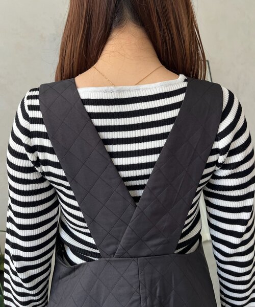 prose verse（プロズヴェール）の「ポケットパールキルティングジャンパースカート（ジャンパースカート・レディース・ブラック・LARGE/MEDIUM/PL/PM）」の21枚目の写真