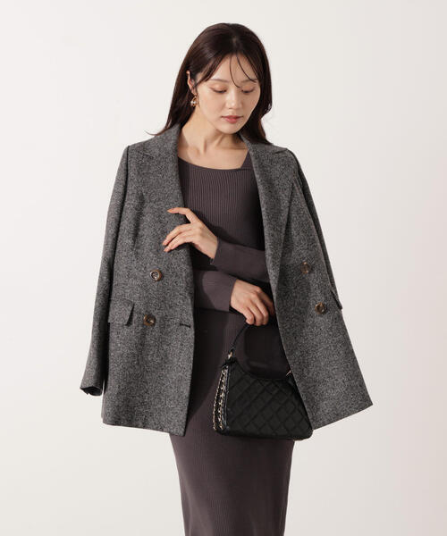 PROPORTION BODY DRESSING（プロポーションボディドレッシング）の「ベーシックテーラードジャケット / 1215250001（テーラードジャケット・レディース・ベージュ系その他/ブラック系その他・SMALL/P/S/MEDIUM）」の9枚目の写真