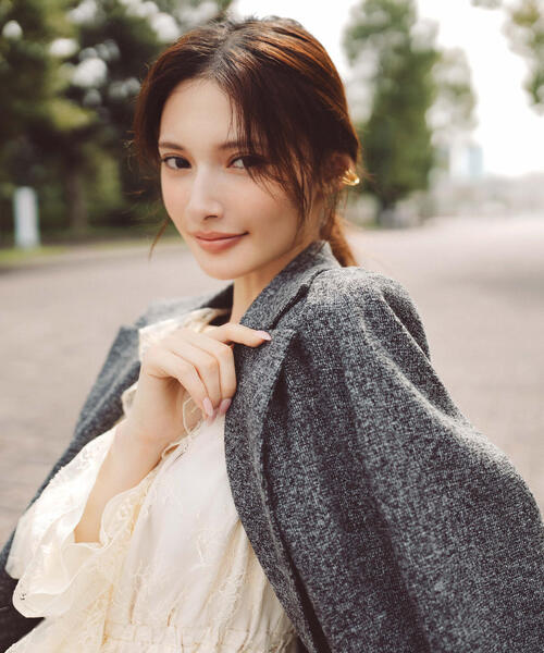 PROPORTION BODY DRESSING（プロポーションボディドレッシング）の「ベーシックテーラードジャケット / 1215250001（テーラードジャケット・レディース・ベージュ系その他/ブラック系その他・SMALL/P/S/MEDIUM）」の2枚目の写真