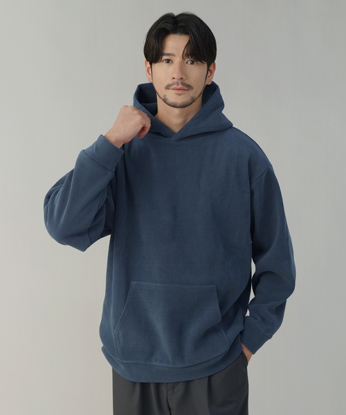 LIL VENDARS（リルヴェンダース）の「Buyer's Select / ケーブルジャガード裏シャギープルオーバーパーカー（パーカー・メンズ・ダークブルー/スミクロ/アイボリー/ブラウン・M/LL/L）」の4枚目の写真