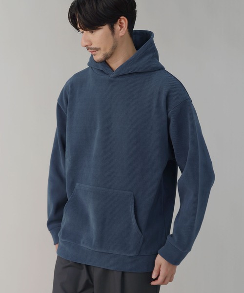 LIL VENDARS（リルヴェンダース）の「Buyer's Select / ケーブルジャガード裏シャギープルオーバーパーカー（パーカー・メンズ・ダークブルー/スミクロ/アイボリー/ブラウン・M/LL/L）」の19枚目の写真