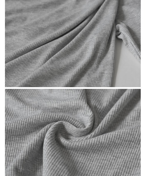 Re:EDIT（リエディ）の「[新色追加]リブカットソードレープオフショルトップス（Tシャツ/カットソー・レディース・ブラック/オフホワイト/グレー/モカ/ブラウン/レッド・MEDIUM/LARGE）」の21枚目の写真