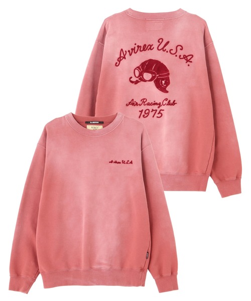 AVIREX（アヴィレックス）の「《A.A.R.C》EMB CREWNECK SWEAT / 刺繍クルーネック スウェット / AVIREX / アヴィレックス（スウェット・メンズ・ピンク/ライトグレー/チャコール・MEDIUM/X-LARGE/XX-LARGE/LARGE）」の3枚目の写真