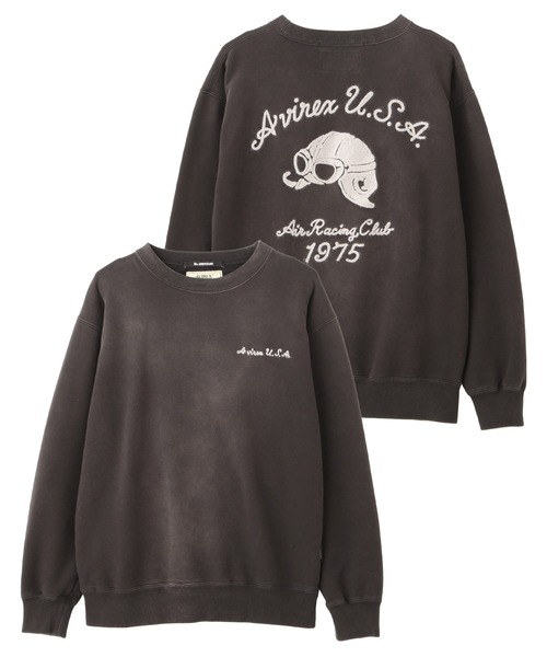 AVIREX（アヴィレックス）の「《A.A.R.C》EMB CREWNECK SWEAT / 刺繍クルーネック スウェット / AVIREX / アヴィレックス（スウェット・メンズ・ピンク/ライトグレー/チャコール・MEDIUM/X-LARGE/XX-LARGE/LARGE）」の2枚目の写真