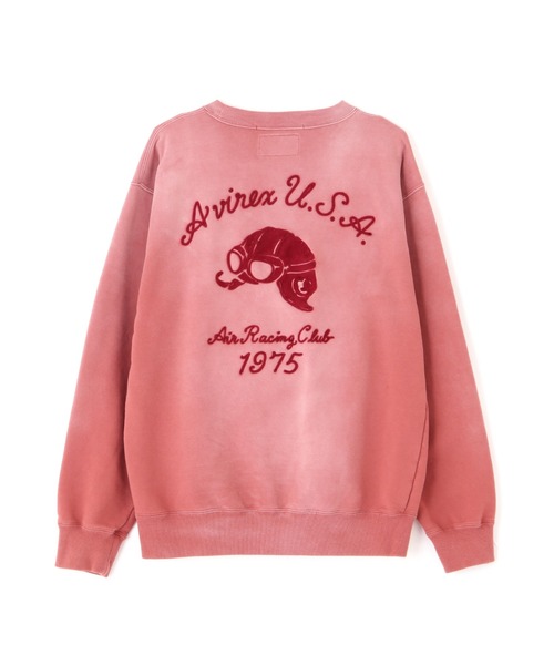 AVIREX（アヴィレックス）の「《A.A.R.C》EMB CREWNECK SWEAT / 刺繍クルーネック スウェット / AVIREX / アヴィレックス（スウェット・メンズ・ピンク/ライトグレー/チャコール・MEDIUM/X-LARGE/XX-LARGE/LARGE）」の11枚目の写真