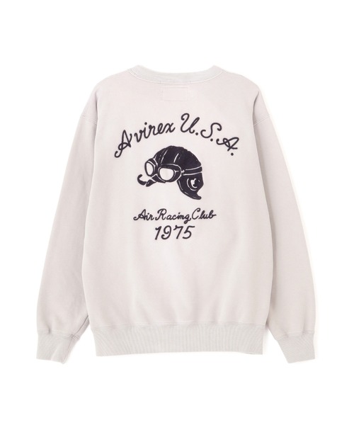 AVIREX（アヴィレックス）の「《A.A.R.C》EMB CREWNECK SWEAT / 刺繍クルーネック スウェット / AVIREX / アヴィレックス（スウェット・メンズ・ピンク/ライトグレー/チャコール・MEDIUM/X-LARGE/XX-LARGE/LARGE）」の5枚目の写真