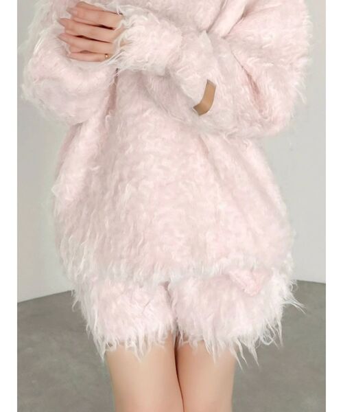 dazzlin（ダズリン）の「カールニットショートパンツ（その他パンツ・レディース・ピンク/チャコールグレー/ブルー/アイボリー・FREE）」の4枚目の写真