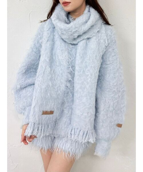 dazzlin（ダズリン）の「カールニットショートパンツ（その他パンツ・レディース・ピンク/チャコールグレー/ブルー/アイボリー・FREE）」の10枚目の写真