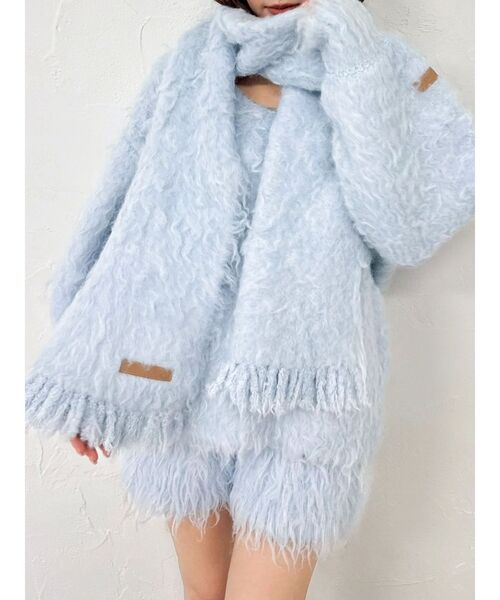 dazzlin（ダズリン）の「カールニットショートパンツ（その他パンツ・レディース・ピンク/チャコールグレー/ブルー/アイボリー・FREE）」の11枚目の写真