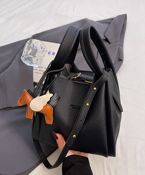 c.u.l（シーユーエル）の「バケツ型 ハンド ショルダーバッグ cula1293（ショルダーバッグ・レディース・レッド/ピンク/ブラウン/ブルー/イエロー/ベージュ/アイボリー/ブラック・FREE）」の19枚目の写真