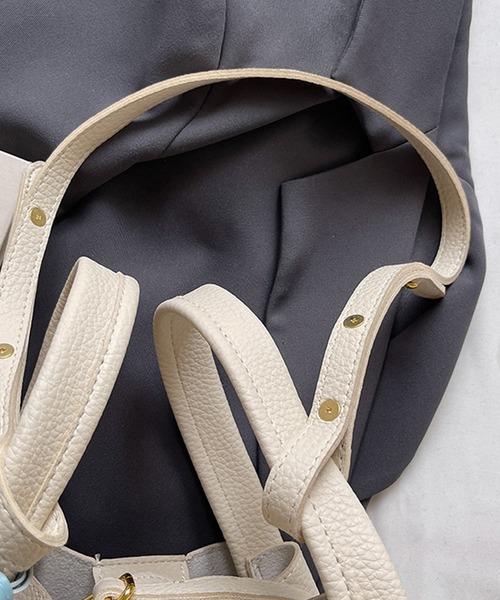 c.u.l（シーユーエル）の「バケツ型 ハンド ショルダーバッグ cula1293（ショルダーバッグ・レディース・レッド/ピンク/ブラウン/ブルー/イエロー/ベージュ/アイボリー/ブラック・FREE）」の22枚目の写真